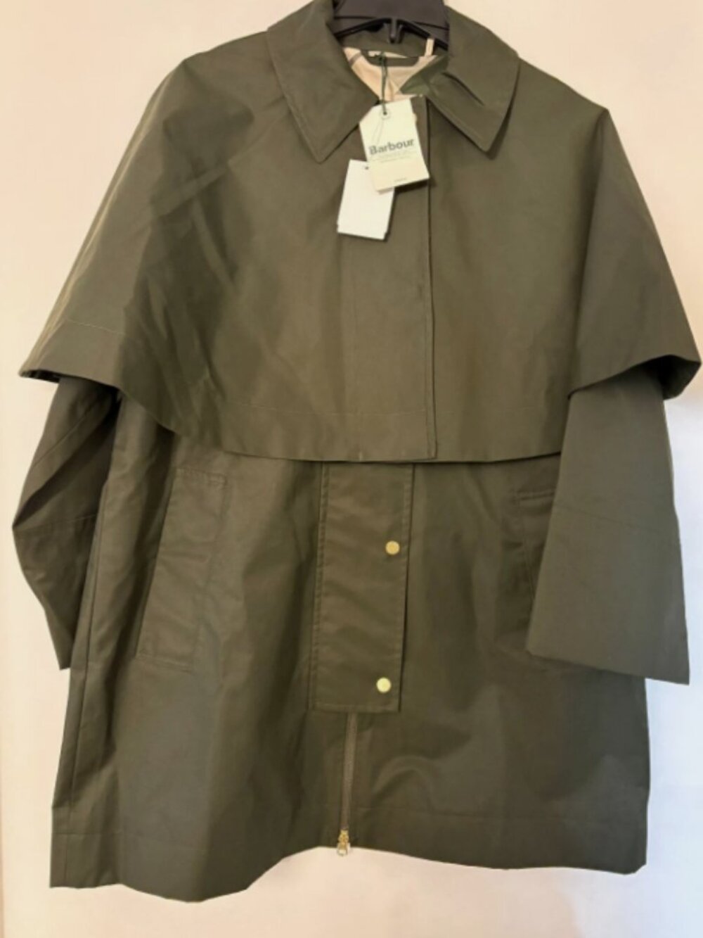 Barbour FIA CAPED (Removable )TWILL Water Resistant Jacket MSRP$420 British Chic - Picture 8 of 16